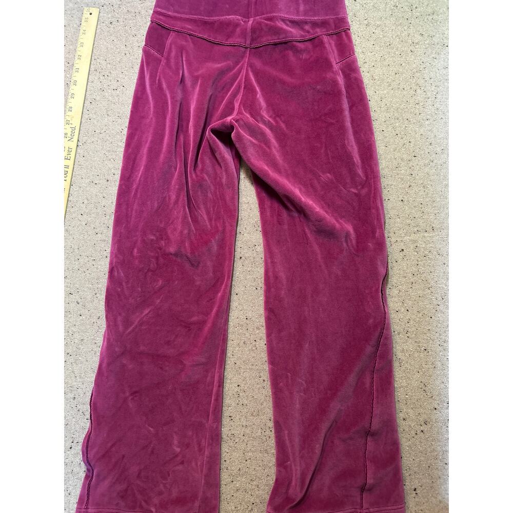 Nike Velour Pants Small Dark Pink Y2K Style Swoosh on Leg Women's - Picture 7 of 7